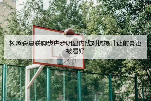 杨瀚森夏联脚步进步明显内线对抗提升让前景更被看好